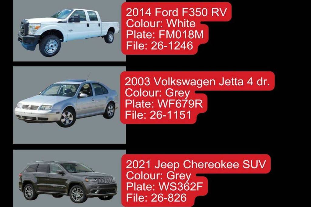 7 vehicles reported stolen by the Central Okanagan Crime Stoppers